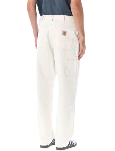 Shop Carhartt Wip Single Knee Jeans In White Rinsed