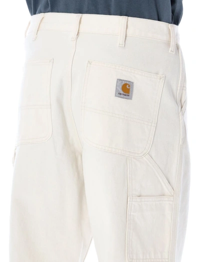 Shop Carhartt Wip Single Knee Jeans In White Rinsed