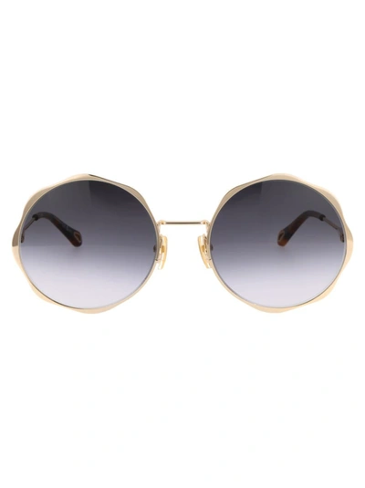 Shop Chloé Chloe Sunglasses In 001 Gold Gold Grey