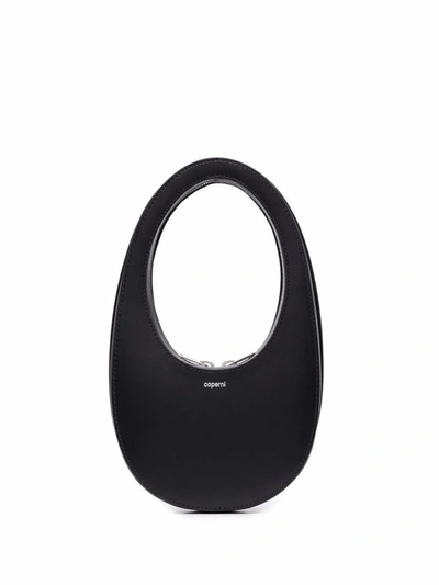 Shop Coperni Swipe Leather Handbag In Black
