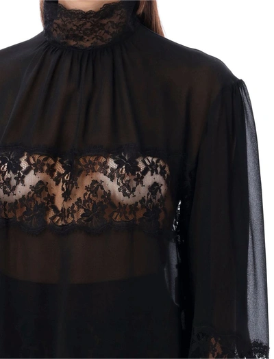 Shop Dolce & Gabbana Blouse Black Lace