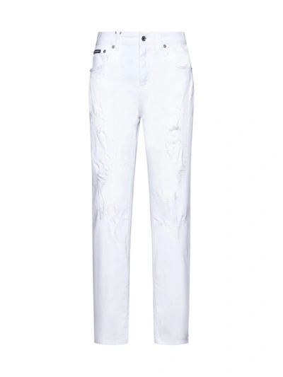 Shop Dolce & Gabbana Jeans In Bianco Otticco