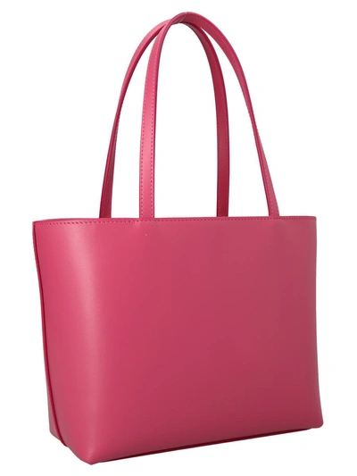 Shop Dolce & Gabbana Small Logo Shopping Bag In Fuchsia