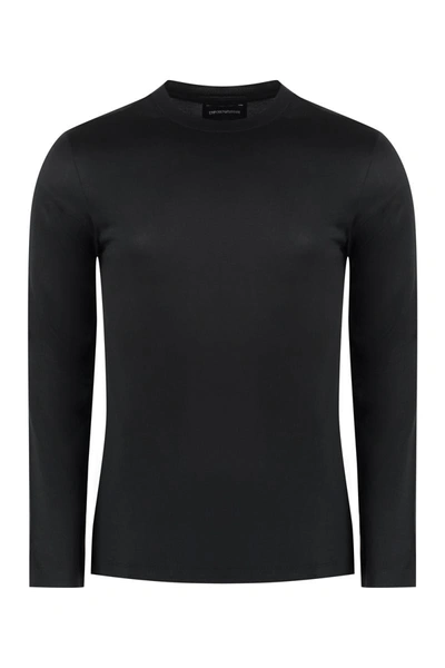 Shop Ea7 Emporio Armani Long Sleeve T-shirt In Black