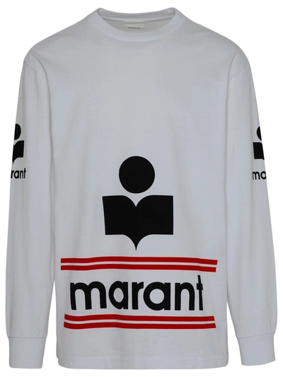 Shop Isabel Marant White Cotton 'gianni' Sweater