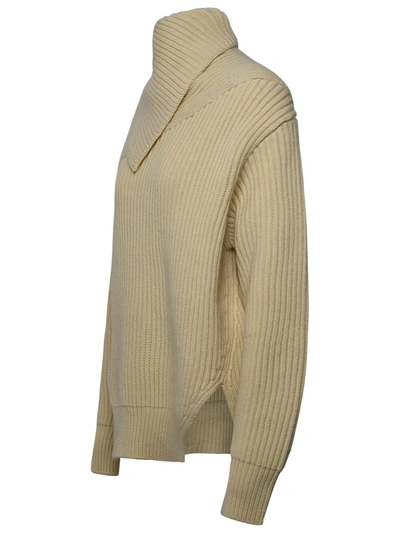 Shop Jil Sander Ivory Wool Sweater In Avorio