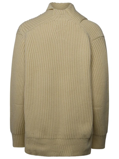 Shop Jil Sander Ivory Wool Sweater In Avorio