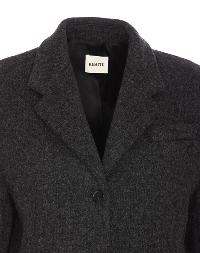 Shop Khaite Coats In Grey