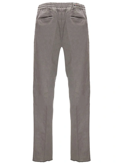 Shop Kiton Trousers In Dove Grey