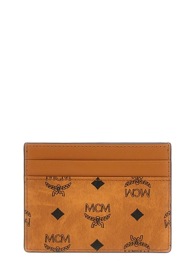 Shop Mcm 'aren' Card Holder In Brown