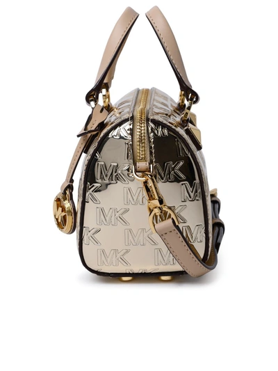 Shop Michael Michael Kors Michael Kors Pale Gold 'grayson' Mini Bag In Leather
