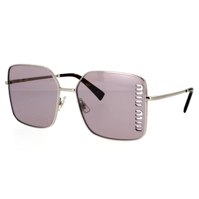 Shop Miu Miu Eyewear Sunglasses In Silver