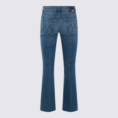 Shop Mother Dark Blue Cotton Blend Jeans In Its A Small World