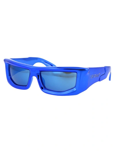 Shop Off-white Sunglasses In 4545 Blue