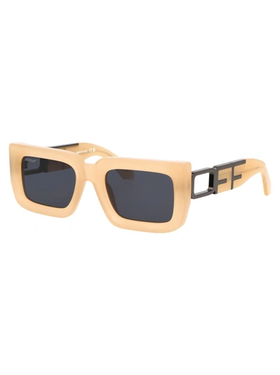 Off-white Boston Rectangular Frame Sunglasses In 1707 Sand