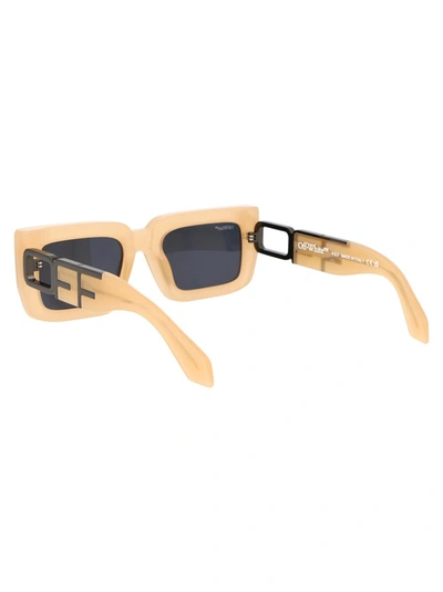 Off-white Boston Rectangular Frame Sunglasses In 1707 Sand