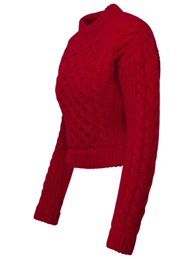 Shop Patou Red Wool Blend Sweater