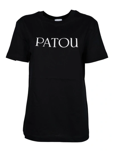 Shop Patou T-shirt Logo Clothing In Black