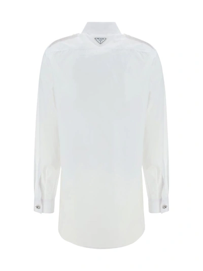 Shop Prada Shirts In Bianco