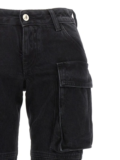 Attico Essie Flared Cargo Pants In Black