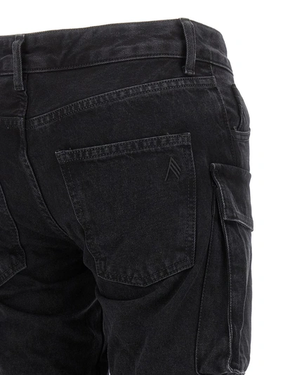 Attico Essie Flared Cargo Pants In Black