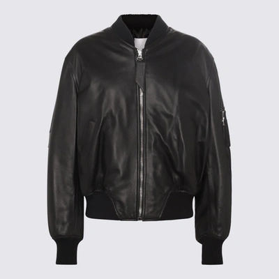 Shop Attico The  Black Leather Jacket