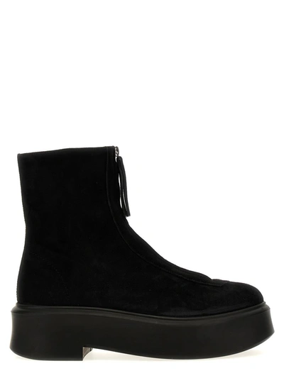 Shop The Row 'zipped Boot' Ankle Boots In Black