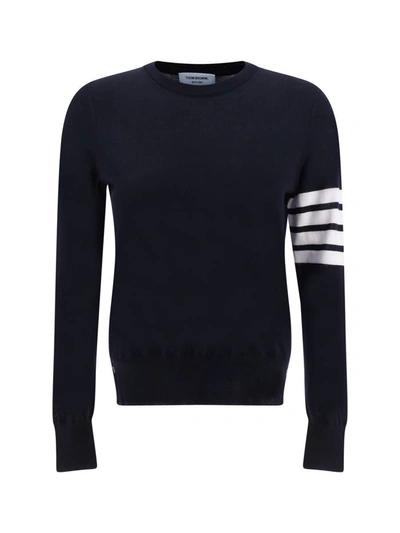 Shop Thom Browne Knitwear In Navy