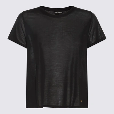 Shop Tom Ford Black Silk T-shirt