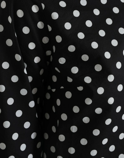 Shop Dolce & Gabbana Elegant Polka Dot Shift Mini Women's Dress In Black