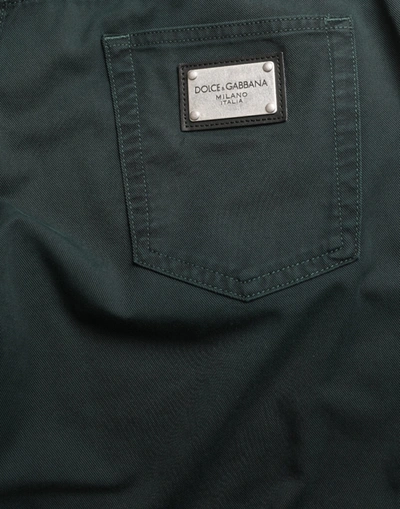 Shop Dolce & Gabbana Green Cotton Stretch Skinny Men Denim Men's Jeans