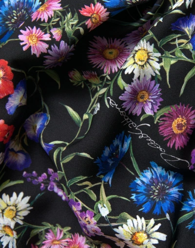 Shop Dolce & Gabbana Elegant Floral Sheath Off Shoulder Women's Dress In Multicolor