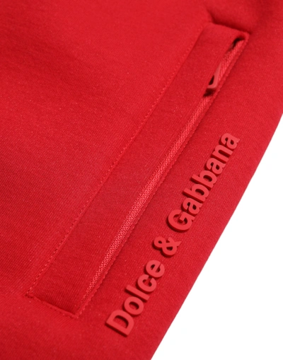 Shop Dolce & Gabbana Sizzling Red Cotton Blend Jogger Men's Pants