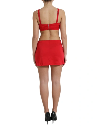 Shop Dolce & Gabbana Exquisite Red Cut Out Bodycon Mini Women's Dress