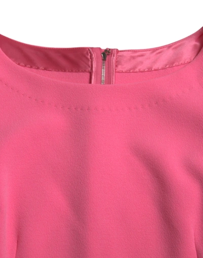 Shop Dolce & Gabbana Elegant Rose Pink Bodycon Midi Women's Dress
