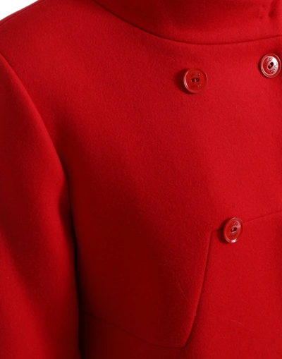 Liu •jo Liu Jo Elegant Red Double Breasted Long Women's Coat In Red