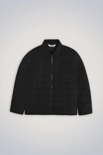 Shop Rains Giron Liner Overshirt In Black