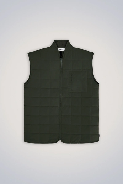 Shop Rains Giron Liner Vest In Green