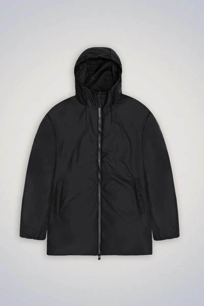 Shop Rains Lohja Long Jacket In Black