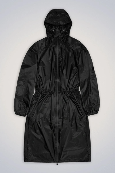 Shop Rains Norton Longer Rain Jacket In Black