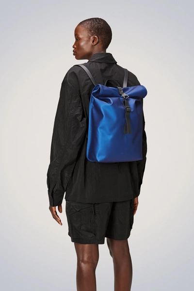 Shop Rains Rolltop Rucksack Mini In Storm