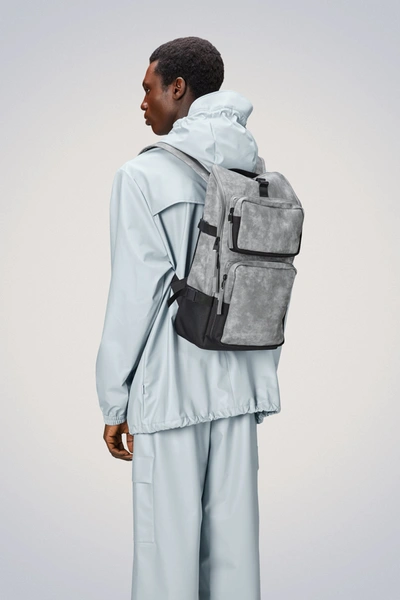 Shop Rains Trail Cargo Backpack In Distressed Grey