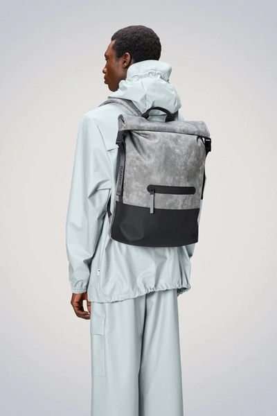Shop Rains Trail Rolltop Backpack In Distressed Grey