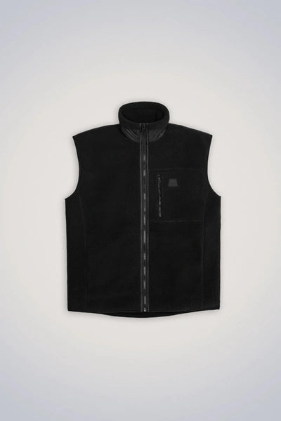 Shop Rains Yermo Fleece Vest In Black