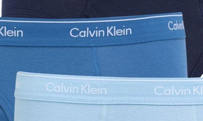 Calvin Klein Low Rise Hip Briefs In Peacoat Blue Multi