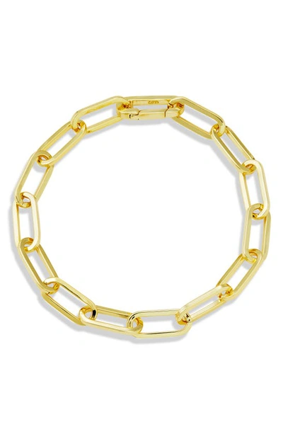 Savvy Cie Jewels Paperclip Link Bracelet In Yellow