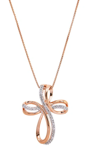 Shop Savvy Cie Jewels Diamond Pendant Necklace In Rose