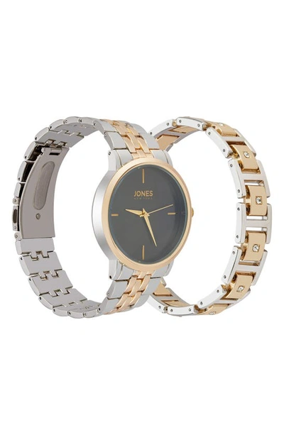 I Touch Three-hand Quartz Mesh Strap Watch & Id Bracelet Set In Gold/ Silver