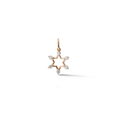 Shop Dana Rebecca Designs Drd Pointed Star Of David Charm In Rose Gold