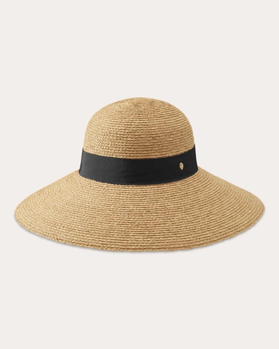 Shop Helen Kaminski Women's Cori Raffia Braid Sun Hat In Natural/black